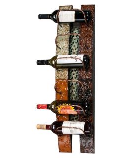 Southern Enterprises Adriano 6 Bottle Wall Mount Metal Wine Rack   Wine Racks