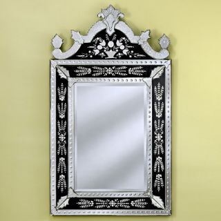 Medium Natashe Black Arched Venetian Wall Mirror   32W x 56.5H in.   Wall Mirrors