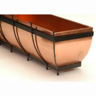 H. Potter Bershire Rectangle Copper/Wrought Iron Berkshire Window Box with Thin Accent   Planters