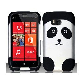 4 Items Combo For Nokia Lumia 822 (Verizon) Panda Bear Design Hard Case Snap On Protector Cover + Car Charger + Free Mini Stylus Pen + Free Animal Rubber Band Cell Phones & Accessories