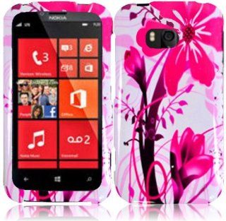 For Nokia Lumia 822 Hard Design Cover Case Pink Splash Accessory Cell Phones & Accessories