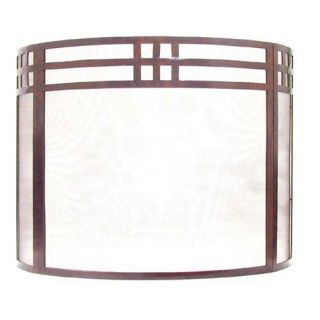 Minuteman Intl. 3 Panel Mission Fireplace Screen   Rustic Copper   Fireplace Screens