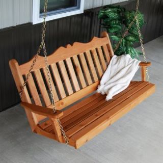 A & L Furniture Western Red Cedar Royal English Porch Swing   Porch Swings