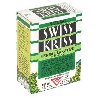 Swiss Kriss Natural Herbal Laxative Flake Form , 1.5 Ounces (42.6 g) (Pack of 6) Health & Personal Care