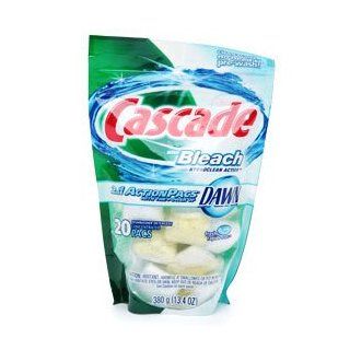 Cascade ActionPacs Dishwasher Detergent with Bleach, 20 Count (Pack of 5)  Grocery & Gourmet Food