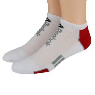 Reebok Men's Socks Delta Fitness Low Cut White/Black/Red 2pairs Clothing