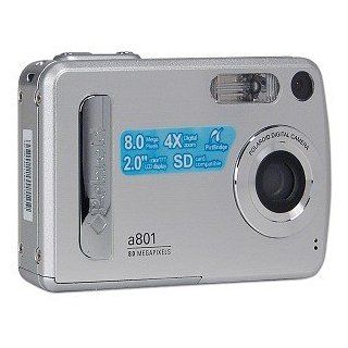 Polaroid A801 8MP 4x Digital Zoom Camera (Silver)  Point And Shoot Digital Cameras  Camera & Photo