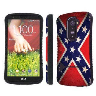 NakedShield Verizon / AT&T LG G2 D801 VS980 Flag Confederate Heavy Duty Shock Proof Armor Art KickStand Phone Case Cell Phones & Accessories
