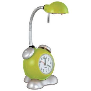 Lite Source LS 20249GRN Timely II Green Clock Desk Lamp   Desk Lamps