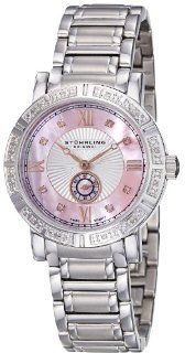 Stuhrling Original Ladies 315L2.121169 Regent Swiss Quartz Mother of Pearl Diamond Pink Dial Watch Watches