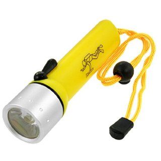 180LM Batteries Powered Q5 LED Diving Torch Orange w Lanyard   Basic Handheld Flashlights  
