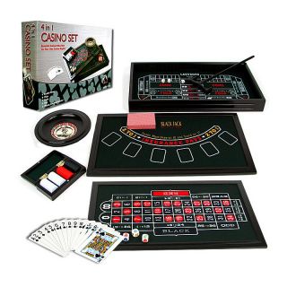4 in 1 Casino Game Table Roulette, Craps, Poker, BlackJack   Multi Game Tables