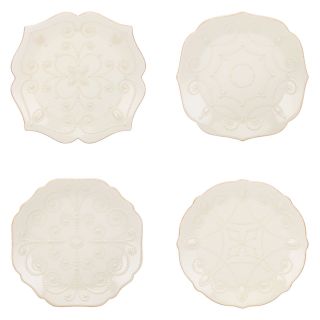 Lenox French Perle White Assorted Plates   Set of 4   Dinner Plates
