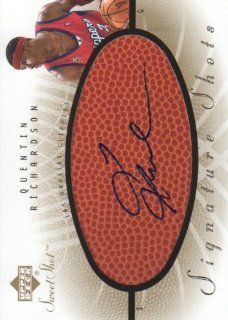 2002 03 Upper Deck Sweet Shot Basketball Signature Shots #QR Quentin Richardson Los Angeles Clippers NBA Autograph Trading Card Sports Collectibles