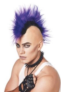 Mohawk Punk Rock Costume Wig Adult Purple Clothing