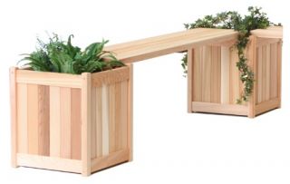 All Things Cedar 5 ft. Planter Bench   Outdoor Benches