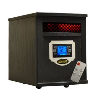 SUNHEAT SH 1500LCD Infrared Heater with LCD Display and Remote   Black   Portable Infrared Heaters