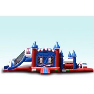 EZ Inflatables 44 ft. USA Obstacle Course Bounce House   Commercial Inflatables