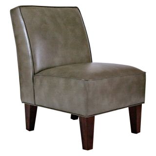 angeloHOME Dover Chair Renu Leather Gray Bark   Accent Chairs