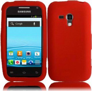 For Samsung Galaxy Rush M830 Silicone Jelly Skin Cover Case Red Cell Phones & Accessories