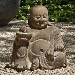 Campania International Abaca Buddha Cast Stone Garden Statue   Garden Statues