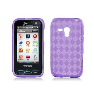 Clear Purple Flex Cover Case for Samsung Galaxy Rush SPH M830 Cell Phones & Accessories