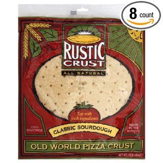 Rustic Crust Classic Sourdough Pizza Crust 12" 16 oz (Pack Of 8)  Grocery & Gourmet Food