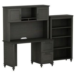 kathy ireland Office by Bush Furniture Small Office Bundle with Bookcase FF Collection   Kona Coast   Desks