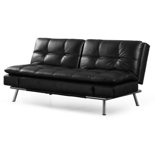 Matrix Black Convertible Sofa   Futons