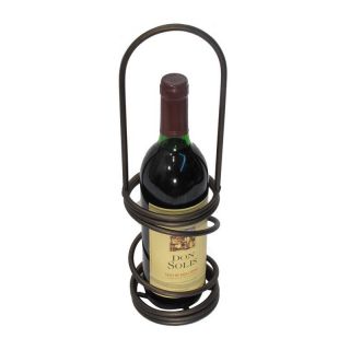 Metrotex Iron Swirl Single Bottle Wine Holder   Meteor   Wine Racks