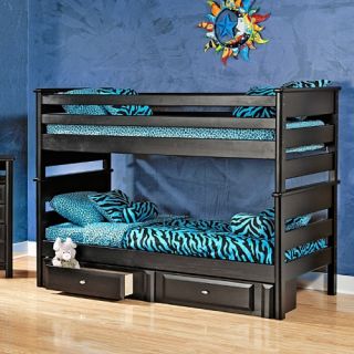 Chelsea Home Twin Over Twin Bunk Bed   Black Cherry   Bunk Beds