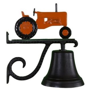 Cast Bell with Orange Tractor Ornament   Weathervanes