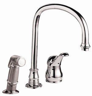 American Standard 3821.831 Jasmine Hi Flow Kitchen Faucet With Side Spray 3/8" Od Copper Inlets    