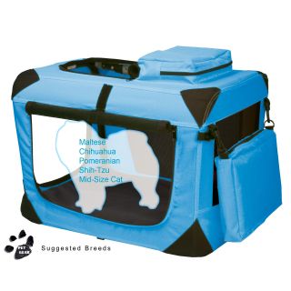 Pet Gear Portable Soft Crate 21 inches Blue   Dog Crates