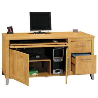 Bush Somerset Credenza Computer Desk   Maple   Desks