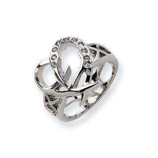 Stainless Steel CZ Ring Size 6.00 Jewelry