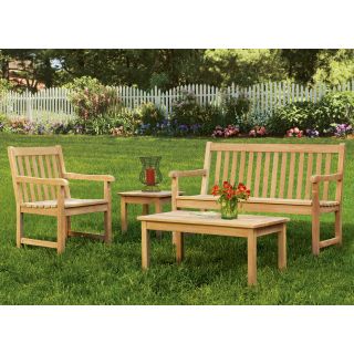 Oxford Garden Classic Bench Set   Commercial Patio Furniture