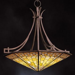 Kichler Art Glass Creations Inverted Pendant Light   25W in. Bronze   Tiffany Ceiling Lighting