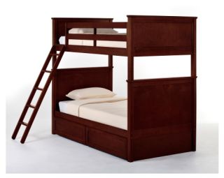 Schoolhouse Casey Twin over Twin Bunk Bed   Cherry   Trundle Beds
