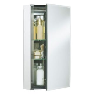 Kohler Single Door 15 Inch Aluminum Cabinet with Mirrored Door   Medicine Cabinets