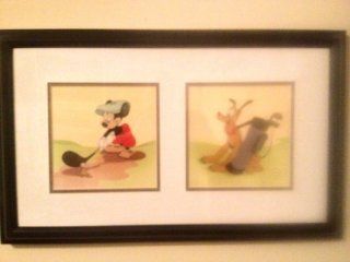 WDCC Mickey Mouse And Pluto Golf 1941 "Teeing Off" Canine Caddy Large Size Framed Sericel Cel Limited Edition w/coa  Other Products  