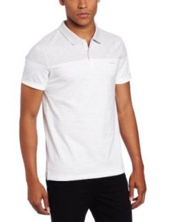 Calvin Klein Sportswear Men's Short Sleeve 2 Button Liquid Polo, White, Small at  Mens Clothing store