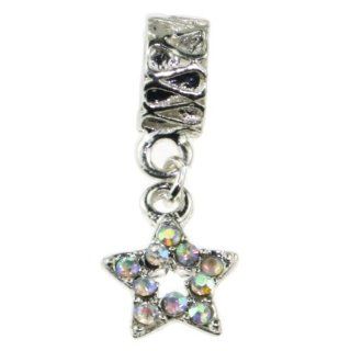 Hidden Gems (834) 1 X Silver Plated Dangle Bead, Will Fit Pandora/troll/chamilia Style Charm Bracelets Jewelry