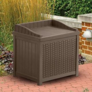 Suncast SSW1200 Resin Wicker 22 Gallon Storage Seat   Outdoor Benches