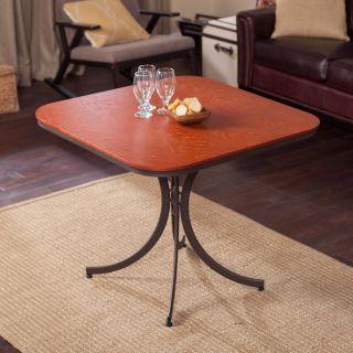 Meco Innobella Destiny 36 in. Square Wood Folding Table   Mission Rosso   Dining Tables