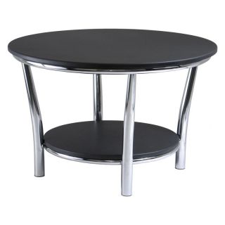 Winsome Maya Round Coffee Table   Black   Coffee Tables