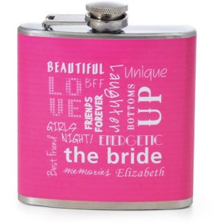 Cathys Concepts The Bride Personalized Color Flask   Bar Supplies