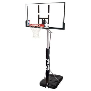 Spalding 52 Inch Acrylic NBA Pro Glide Portable Basketball Hoop System   Portable Hoops