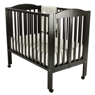 Dream On Me 2 in 1 Folding Portable Crib   Black   Baby Cribs