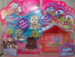 Puppy In My Pocket ~ New Crystal Little Home ~ West Highland Terrier, Schnauzer, Chow Chow Toys & Games